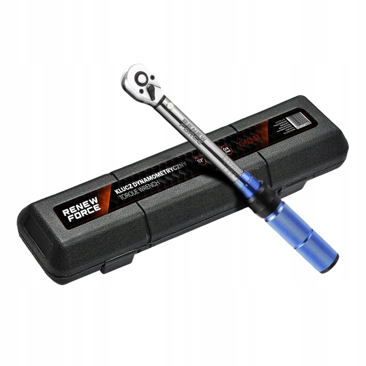 MOCNY Klucz Dynamometryczny z Blokadą Skala 1-2" 10-60nm Etui WYSOKA JAKOŚĆ