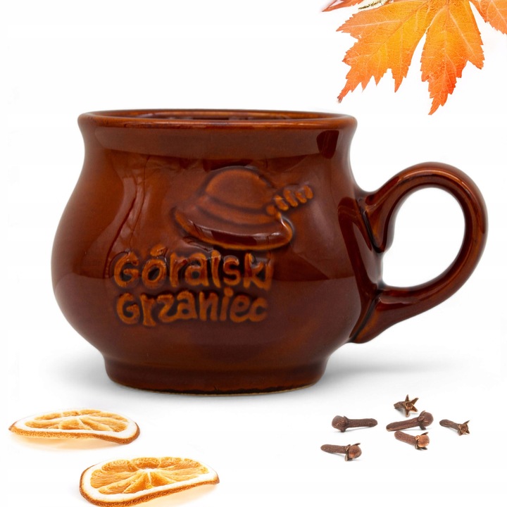 Komplet 2x KUBEK kamionkowy DO GRZAŃCA na grzane wino piwo zestaw do wina