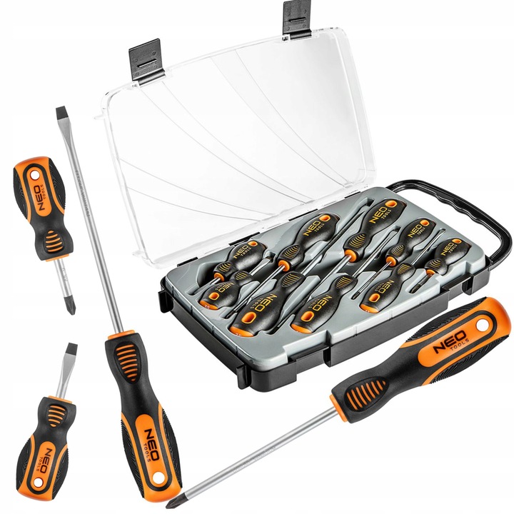 NEO KOMPLET ZESTAW WKRĘTAKÓW ŚRUBOKRĘTÓW 9SZTUK W PUDEŁKU 04-208