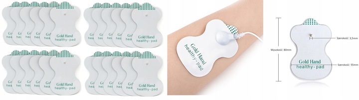 16x ELEKTRODY ŻELOWE ELEKTROSTYMULATOR TENS EMS