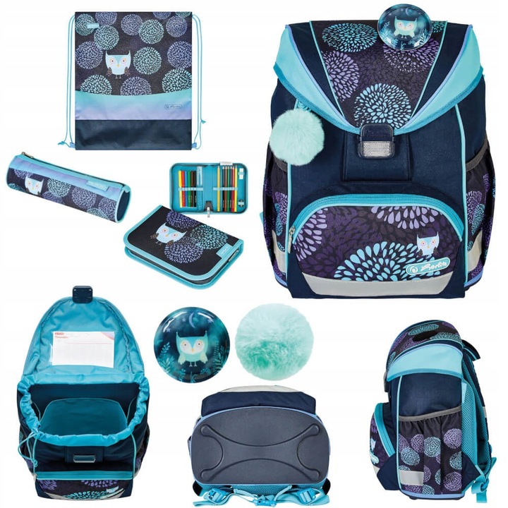 TORNISTER ULTRALIGHT PLUS FLOWER OWL HERLITZ