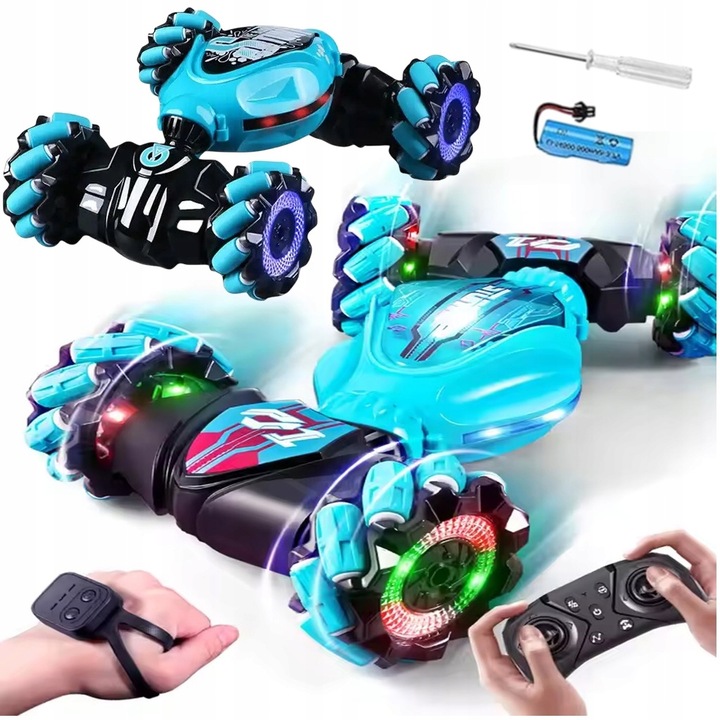 SAMOCHÓD STEROWANY GESTAMI + 2 x PILOT - AUTO 4X4 zdalnie sterowany AKUMULA