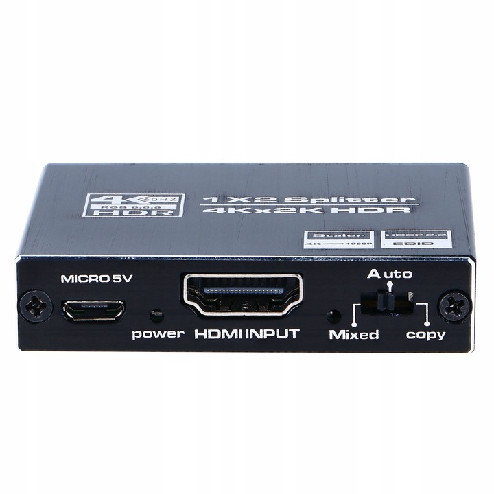 SPLITTER HDMI 2.0 1x2 ROZDZIELACZ ULTRAHD HDCP 2.2 4K/60HZ - 2 TELEWIZORY