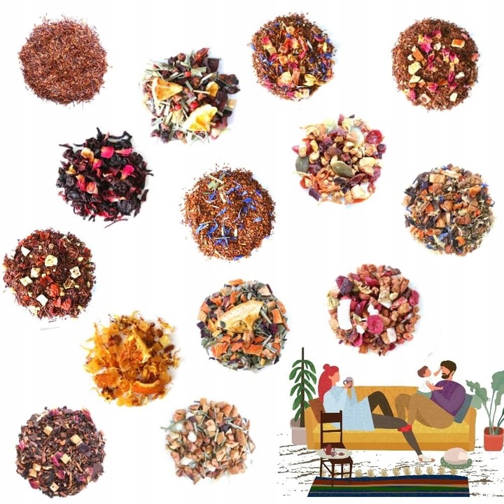 Zestaw herbat bez teiny dla kobiet w ciąży dzieci - 14 różnych smaków gift