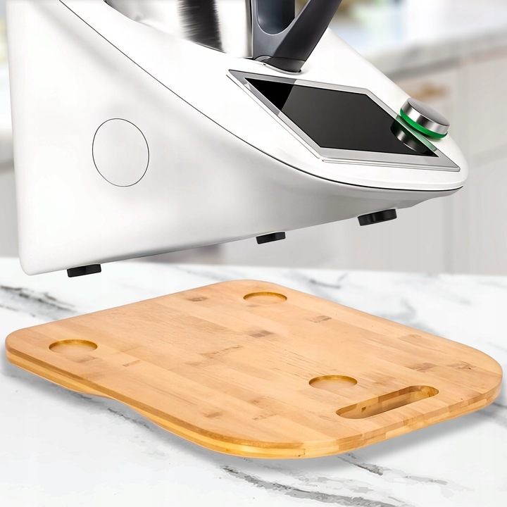 PODSTAWKA ŚLIZGOWA DESKA POD THERMOMIX TM5 TM6 PRZESUWNA OBROTOWA DREWNIANA