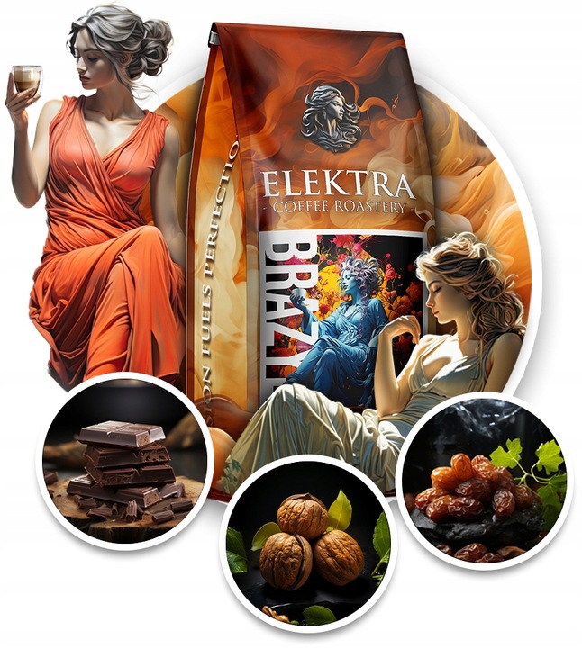 Kawa ziarnista ELEKTRA KAWA ZIARNISTA BRAZYLIA -ELEKTRA ŚWIEŻO PALONA 1KG