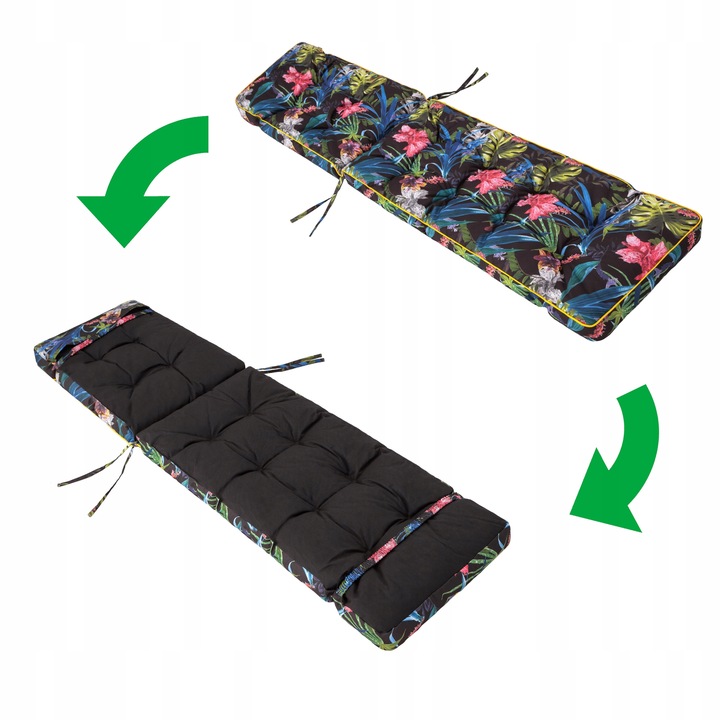 PODUSZKA NA LEŻAK OGRODOWY długi, Poducha wodoodporna na fotel ławkę 200x55