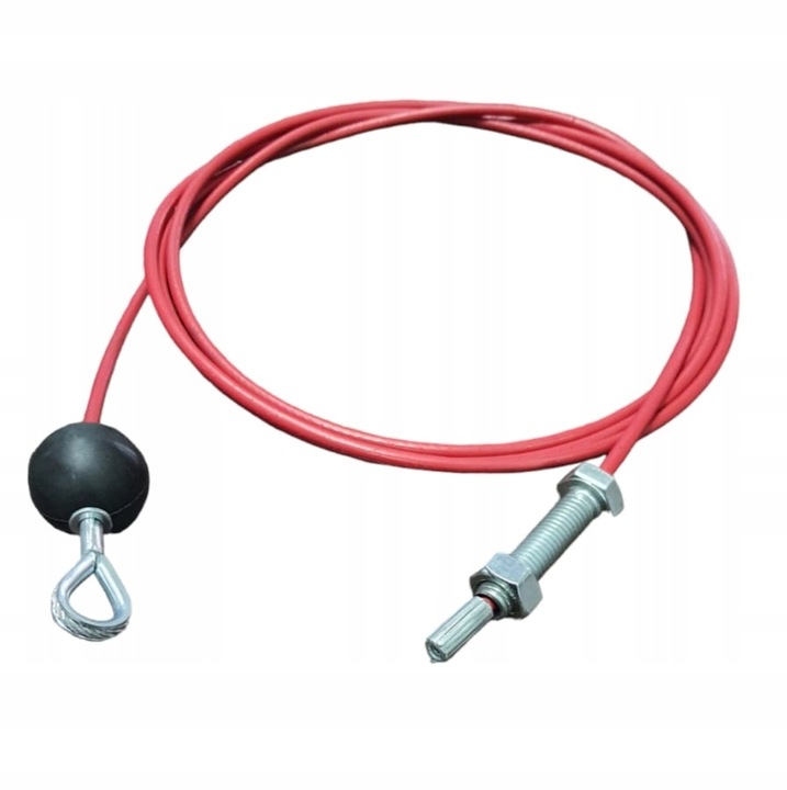 Linka stalowa 3/5mm do atlasu 265cm ze śrubą PVC czerwone