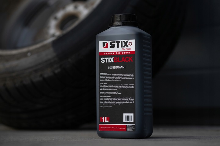 CZERNIDŁO FARBA IMPREGNAT 1L DO KONSERWACJI OPON STIX - KONCENTRAT 1000ML