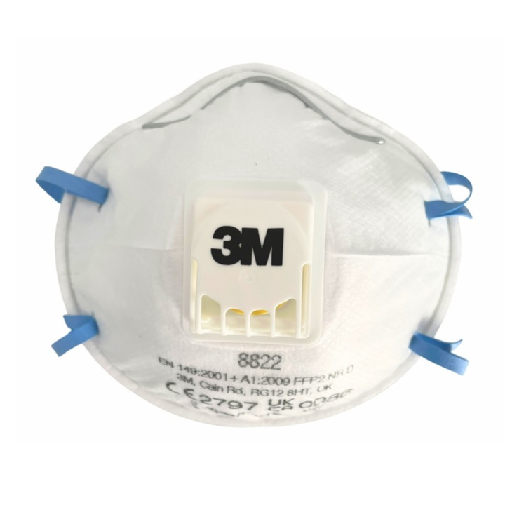 10 SZT. 3M 8822 MASKA PÓŁMASKA FILTRUJĄCA FFP2 Z ZAWOREM