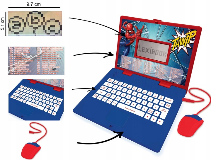 Komputerek dziecięcy Lexibook Spiderman laptop
