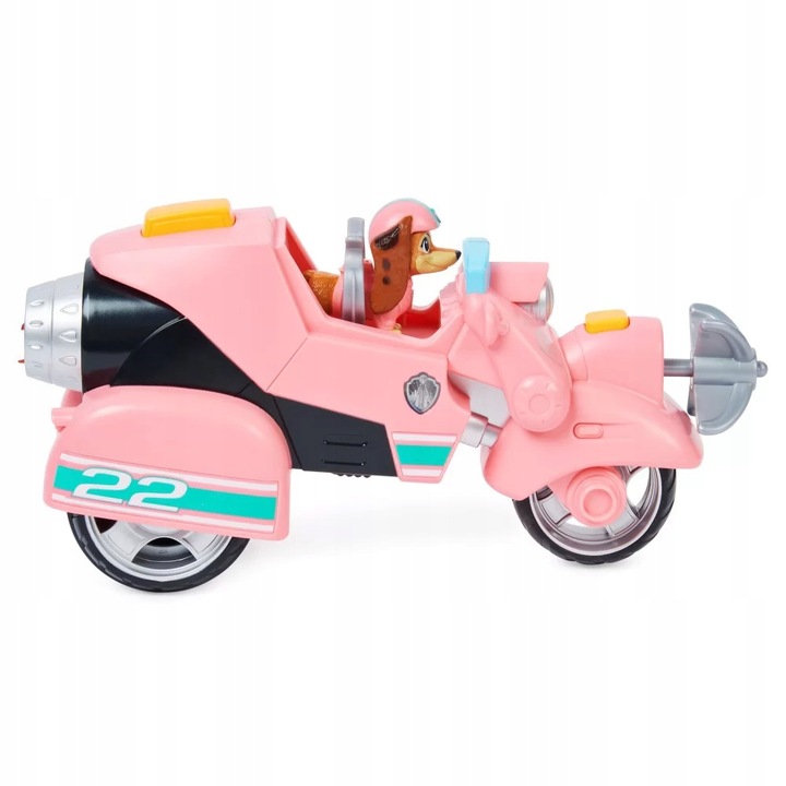 PSI PATROL THE MOVIE ZESTAW POJAZD MOTOCYKL + FIGURKA LIBERTY PIESEK 3+