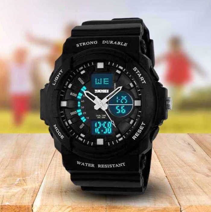 Zegarek dziecięcy SKMEI elektroniczny czarny wiele funkcji