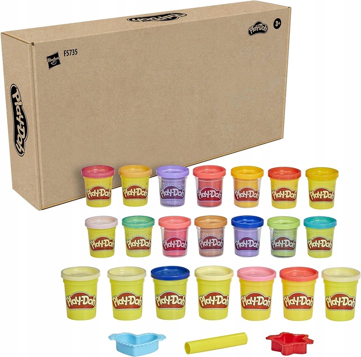 HASBRO PLAY DOH CIASTOLINA DUŻY ZESTAW 21 TUB 1,5 kg ciastoliny + akcesoria