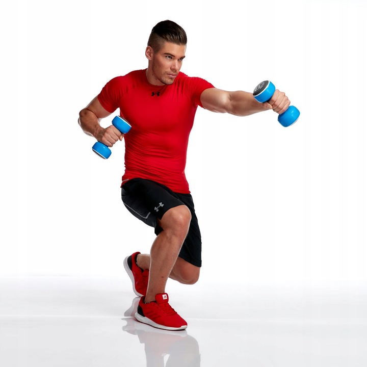 ZESTAW CIĘŻARKI HANTLE DO ĆWICZEŃ 1,5+3+5kg STOJAK