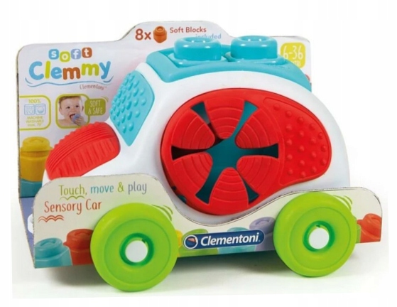 Autko z klockami Soft Clemmy Clementoni 17315