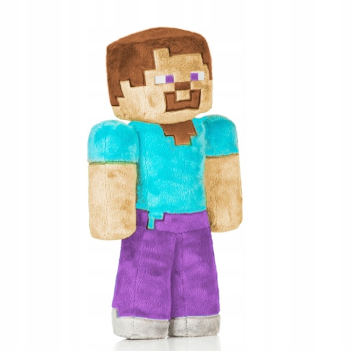 PLUSZOWA MASKOTKA MINECRAFT STEVE DIAMENTOWY 22CM MIĘKKA PRZYTULANKA Z GRY