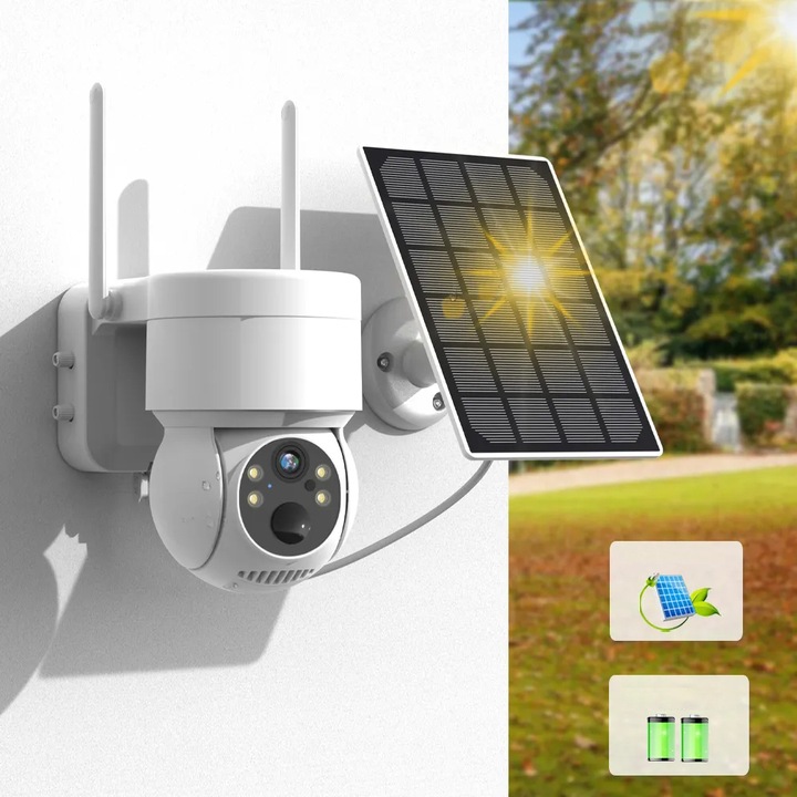 KAMERA SOLARNA ZEWNĘTRZNA OBROTOWA IP WIFI 4MPX FULL HD+ DO MONITORINGU