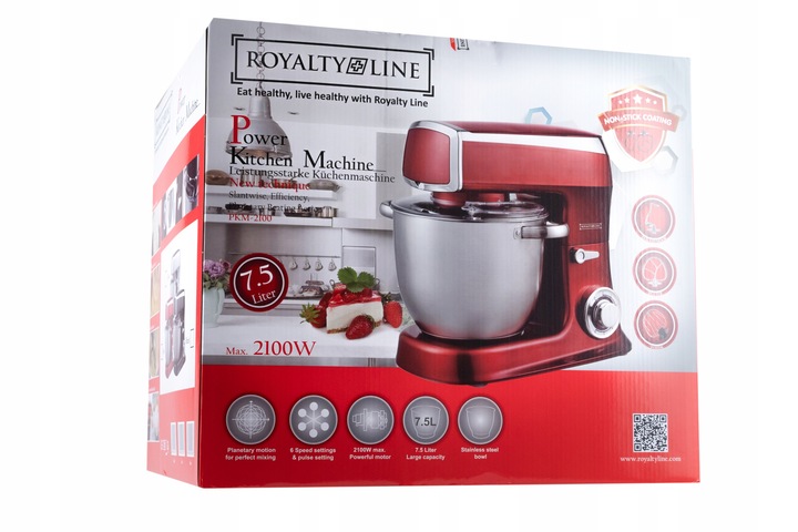 ROBOT KUCHENNY planetarny mikser wielofunkcyjny misa 7,5L 2100w MOCNY