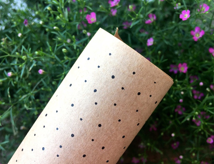 ZESTAW DO PAKOWANIA EKO papier pakowy sznurek juta tagi wzór listki kropki