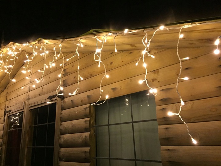 SOPLE 100 LED 5,5m KURTYNA GIRLANDY BIAŁE CIEPŁE ZEWNĘTRZNE PROGRAMATOR