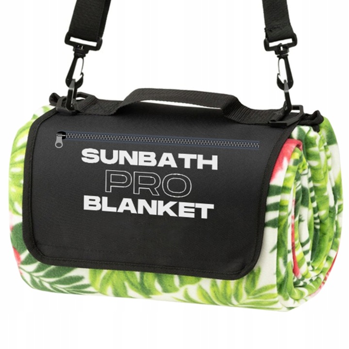 KOC piknikowy SUN PRO 200x200cm IZOLACJA PLAŻOWY z uchwytem PASEK ŚLEDZIE