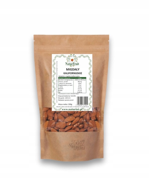 Migdały KALIFORNIJSKIE 1kg CAŁE 100% NATURALNE