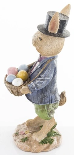 FIGURKA - WIELKANOCNY ZAJĄC KRÓLIK Z PISANKAMI III