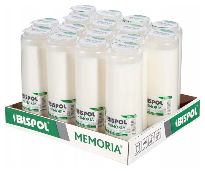 BISPOL Wkłady do zniczy olejowe WO8 192H 16szt