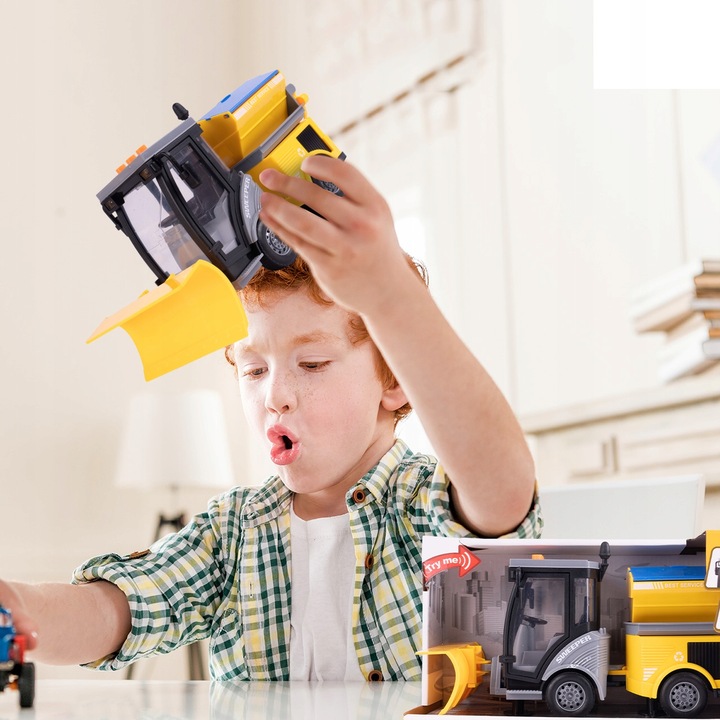 AUTO POJAZD ODŚNIEŻARKA DO ŚNIEGU SPYCHACZ ULICZNY LED DŹWIĘK NA BATERIE