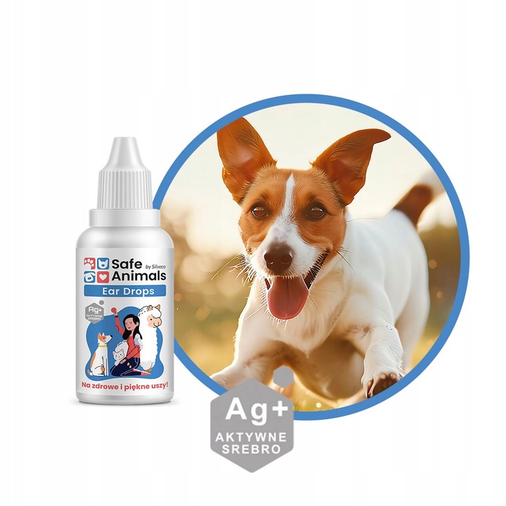 Safe Animals Ear Drops Krople ze srebrem do uszu 30ml