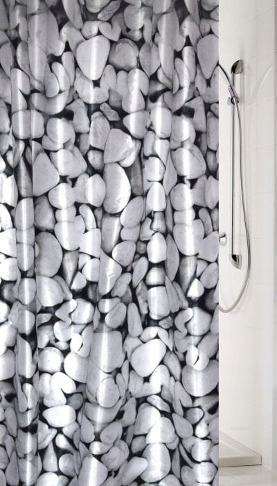 ZASŁONA ZASŁONKA PRYSZNICOWA MATERIAŁOWA WIESZAKAMI KÓŁKAMI KABINY 180x180