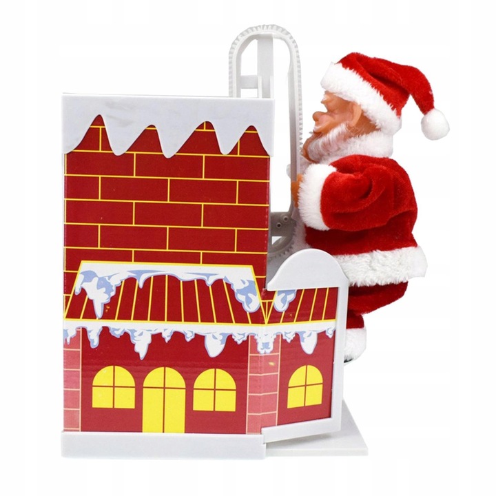 MIKOŁAJ WSPINAJĄCY SIĘ I WCHODZĄCY DO KOMINA