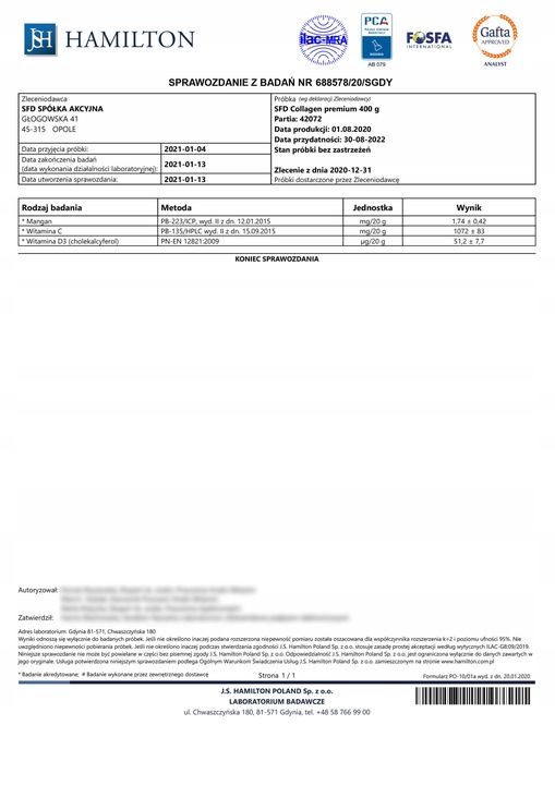 SFD COLLAGEN PREMIUM 400G SMAK COLA KOLAGEN WŁOSY CELLULIT STAWY KOŚCI