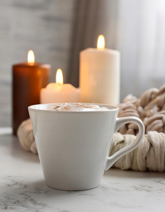 6 x BIAŁE FILIŻANKI ZE SPODKAMI 230 ml, DO KAWY