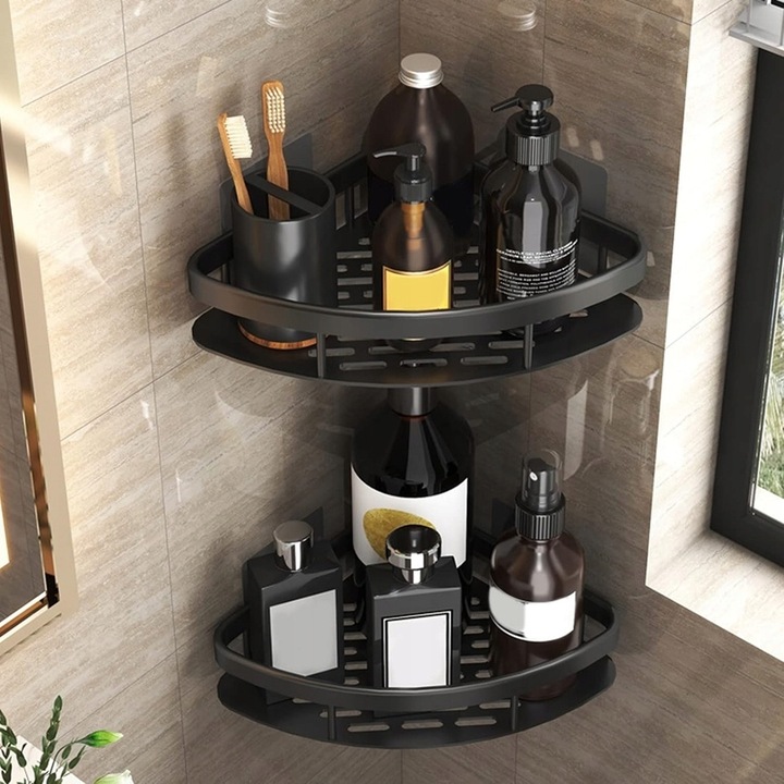 Półka Łazienkowa Narożna Wisząca Pod Prysznic Zestaw 2szt.