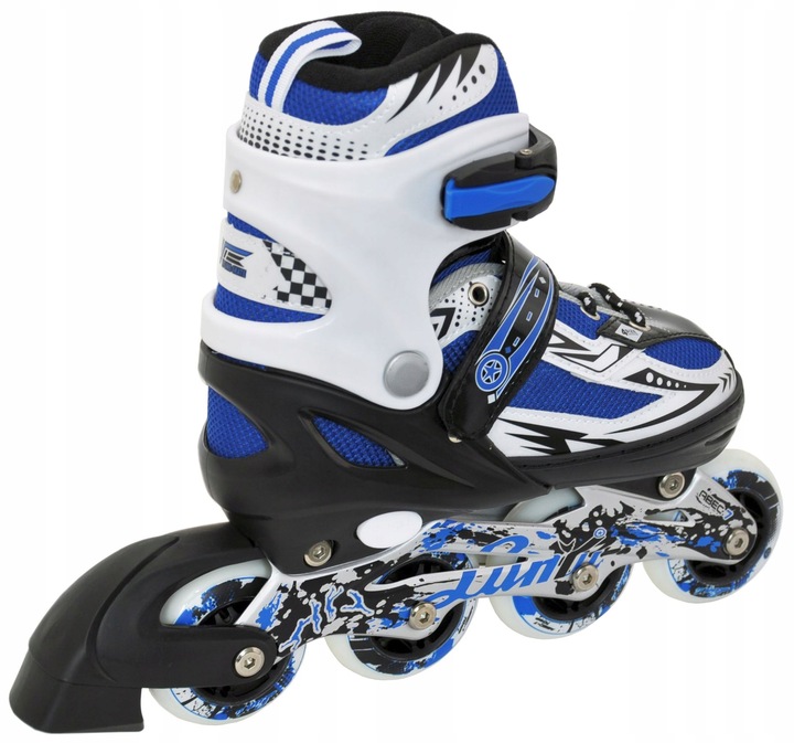 ROLKI REGULOWANE 39-42 Płozy aluminiowe Kółka kauczukowe 80mm Łożyska ABEC7