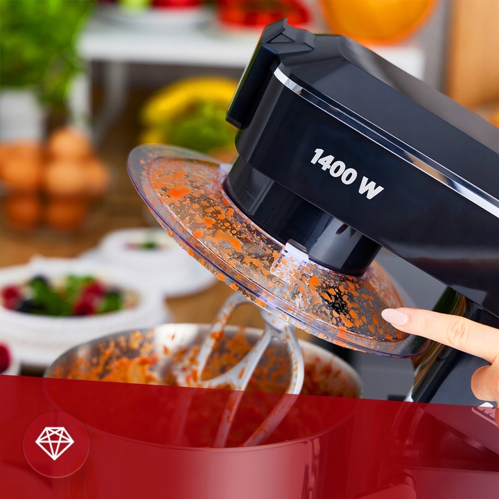 Robot planetarny kuchenny 3w1 mocny 3000W czarny MPM MRK-24