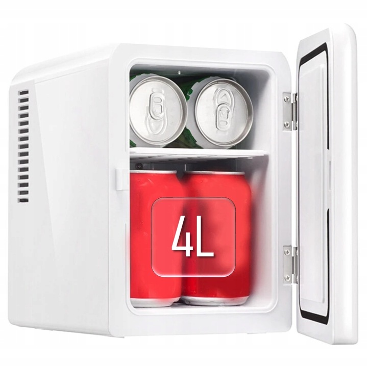 MINI LODÓWKA PRZENOŚNA TURYSTYCZNA GRZANIE CHŁODZENIE CICHA LED 4L