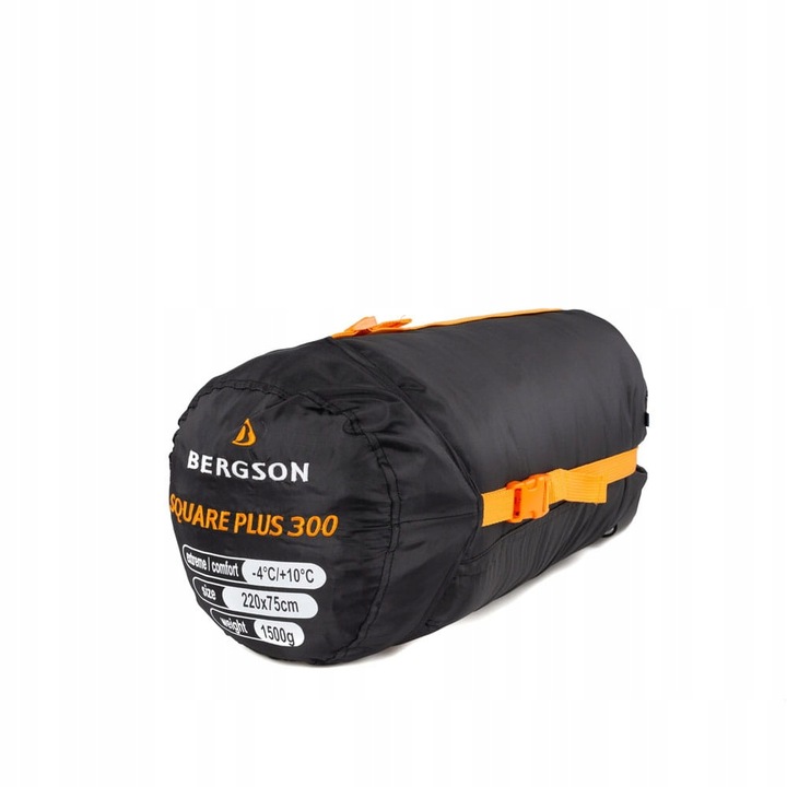 Śpiwór BERGSON SQUARE Plus 300 Navy # Lewy-zip