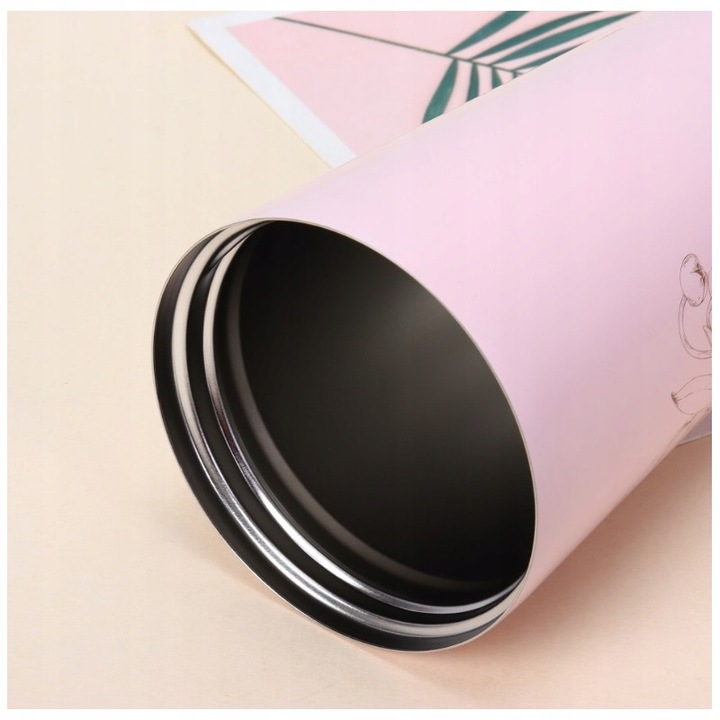 Kubek Termiczny Z Uchwytem I Ustnikiem, Przenośny 550 ml Biały