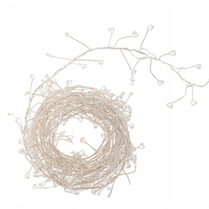 LAMPKI DRUCIKI SOPLE 300LED ZIMNE BIAŁE ŚWIATEŁKA MIKRO ŻYŁKI NA PRĄD 3m