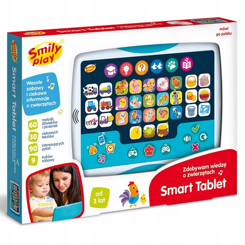 98275 Smily Edukacyjny Interaktywny Tablet Zdobywam wiedzę o Zwierzętach