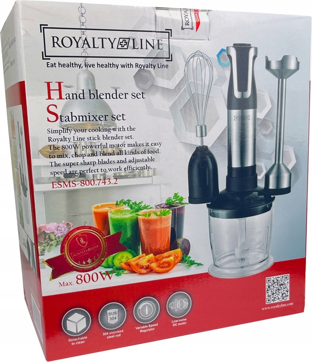 BLENDER RĘCZNY MIKSER WIELOFUNKCYJNY ZESTAW TURBO