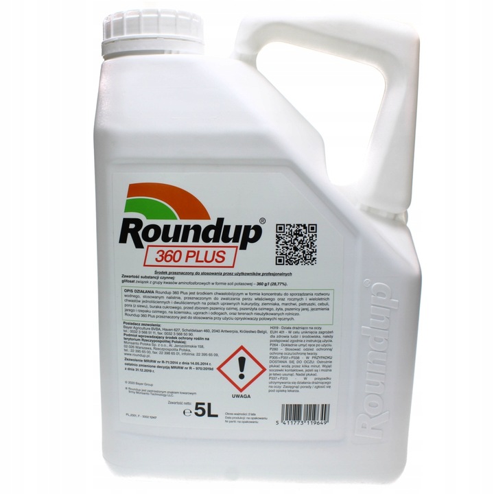 Roundup 360 PLUS 5L RANDAP na chwasty perz