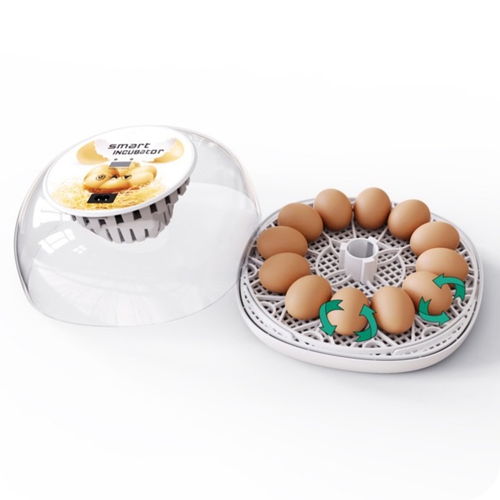 INKUBATOR DO JAJ AUTOMATYCZNY (12 JAJ) WYLĘGARKA KLUJNIK Z OBRACANIEM 35 W