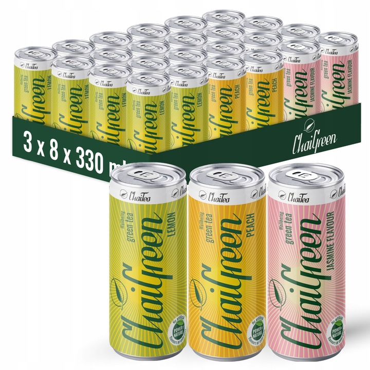 ChaiTea Chaigreen Mix 24x330ml napój zielona herbata ice tea w puszce