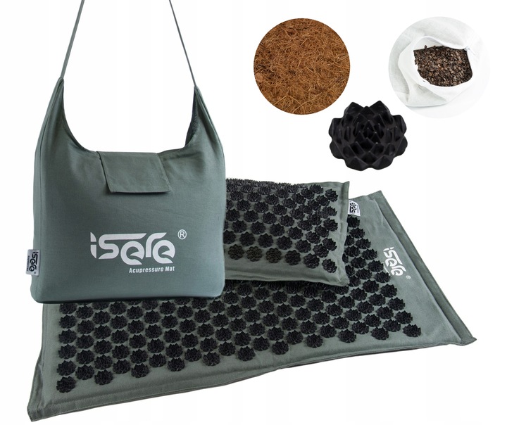 MATA DO AKUPRESURY Z KOLCAMI NATURALNA KOKOS GRYKA