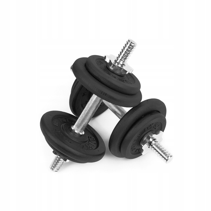 HANTLE ŻELIWNE regulowane 2x10kg gryfy talerze zestaw do treningu 20kg