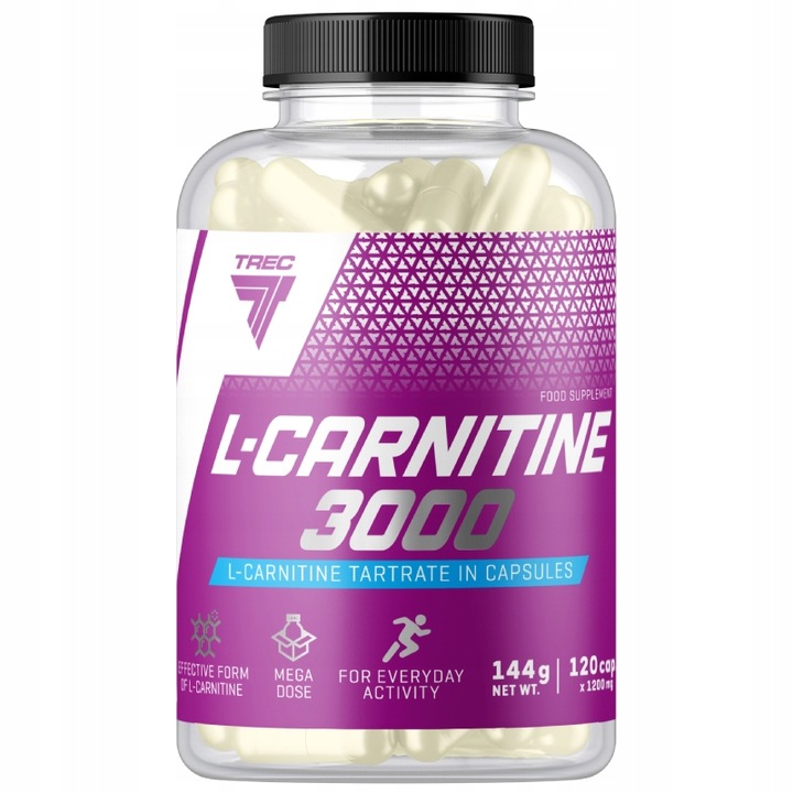 TREC NUTRITION L-CARNITINE 3000 120 KAPSUŁEK NA REDUKCJĘ TKANKI TŁUSZCZOWEJ